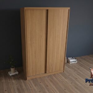 Guarda-roupas 2 Portas de Correr MDF com 3 Gavetas